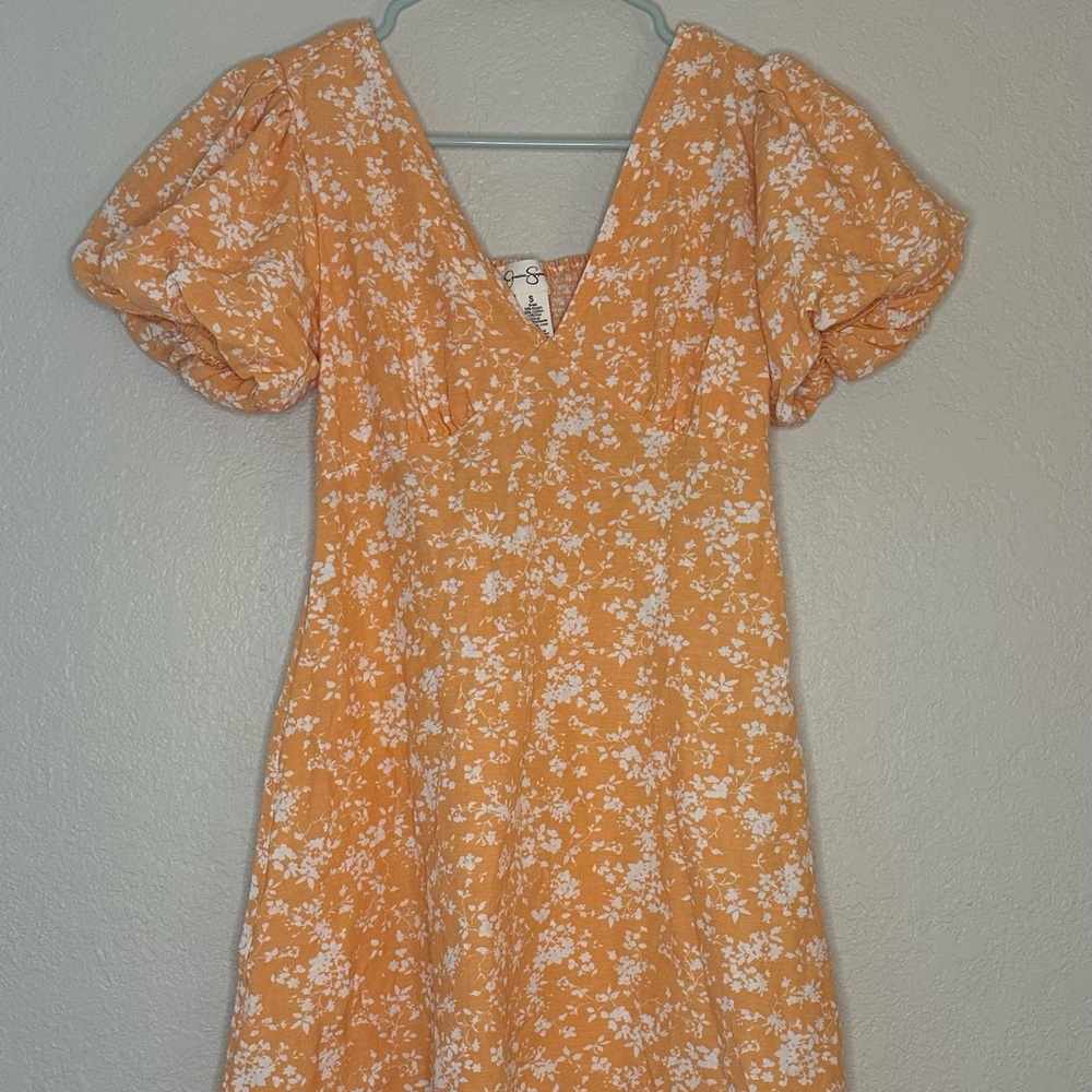 Jessica Simpson Orange Floral Mini Dress